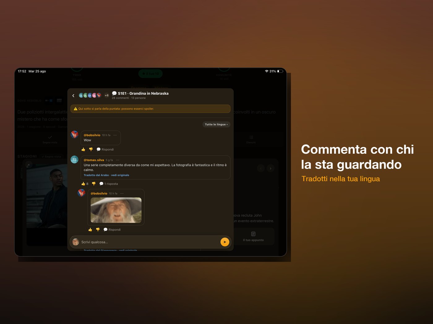 I commenti sotto una puntata